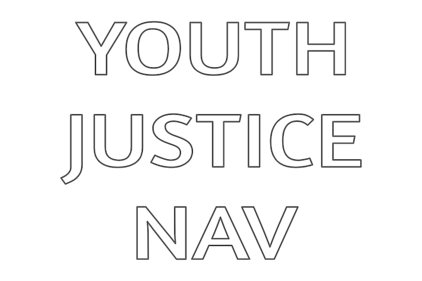All capital letters spelling out title of project - YOUTH JUSTICE NAV